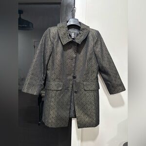 532. Apostrophe Black and Gold Patterned Blazer